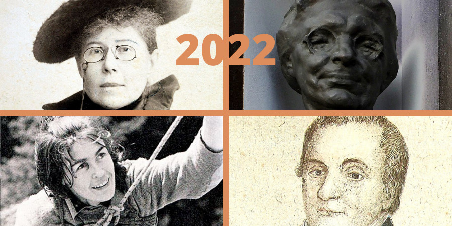 Kolaż 4 postaci uznanych za patronów 2022 roku