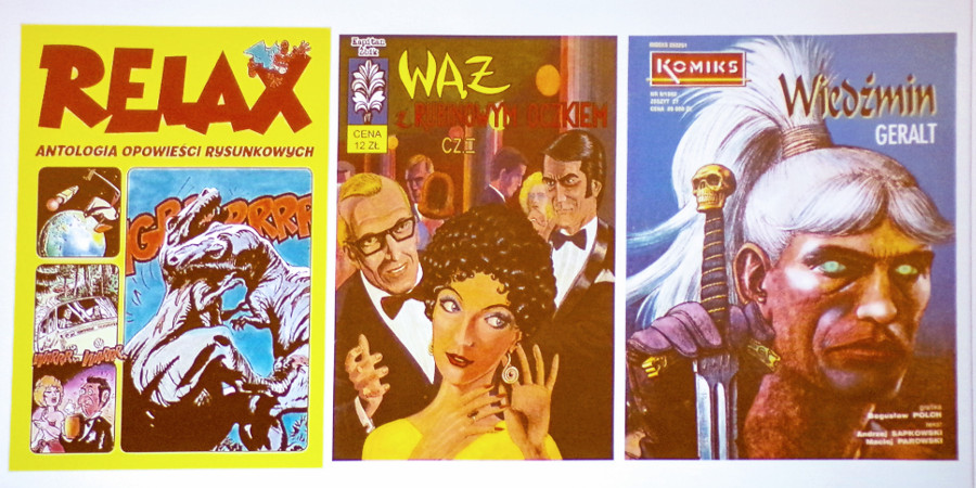 Okładki trzech tytułów komiksów.