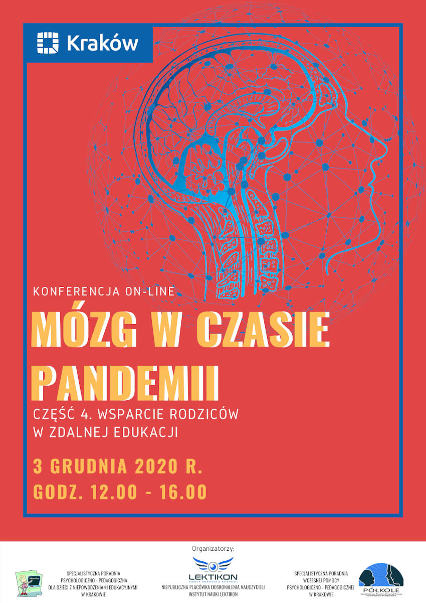 Oficjalny plakat konferencji "Mózg w czasie pandemii"