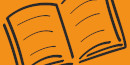 Logo Nowego Ogólnopolskiego Forum Bibliotek Pedagogicznych przedstawiające czarny zarys książki na pomarańczowym tle.
