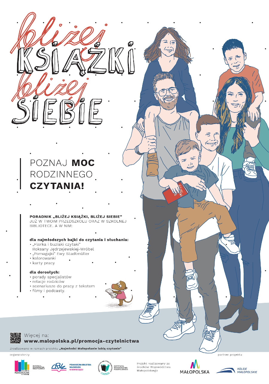 Plakat promujący projekt Najmłodsi Małopolanie lubią czytanie