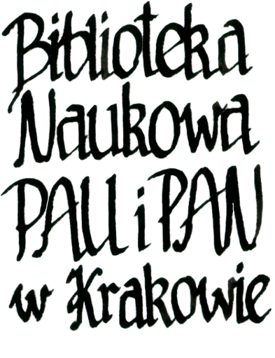 Logotyp Biblioteki Naukowej PAU i PAN w Krakowie