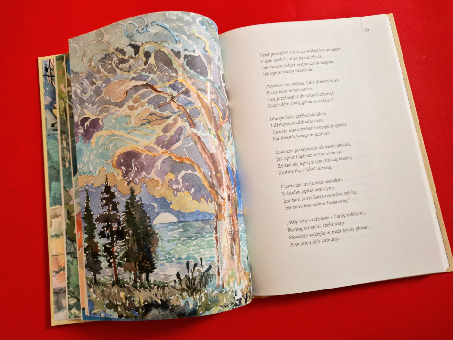 Otwarta pamiątkowa książka "Ballad i romansów" Adama Mickiewicza