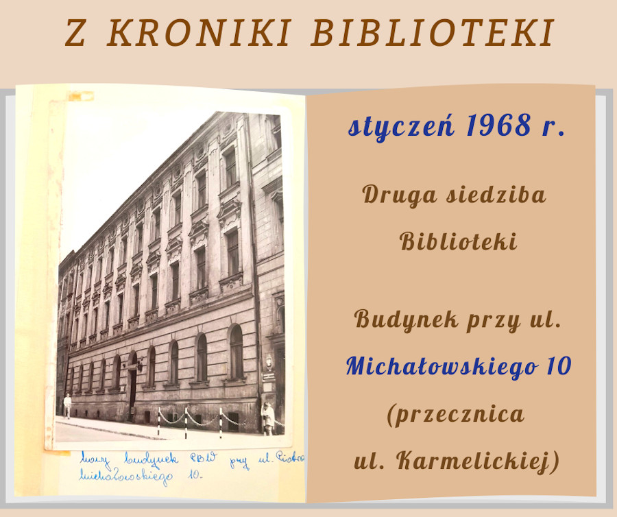 Druga siedziba Biblioteki na ul. Michałowskiego
